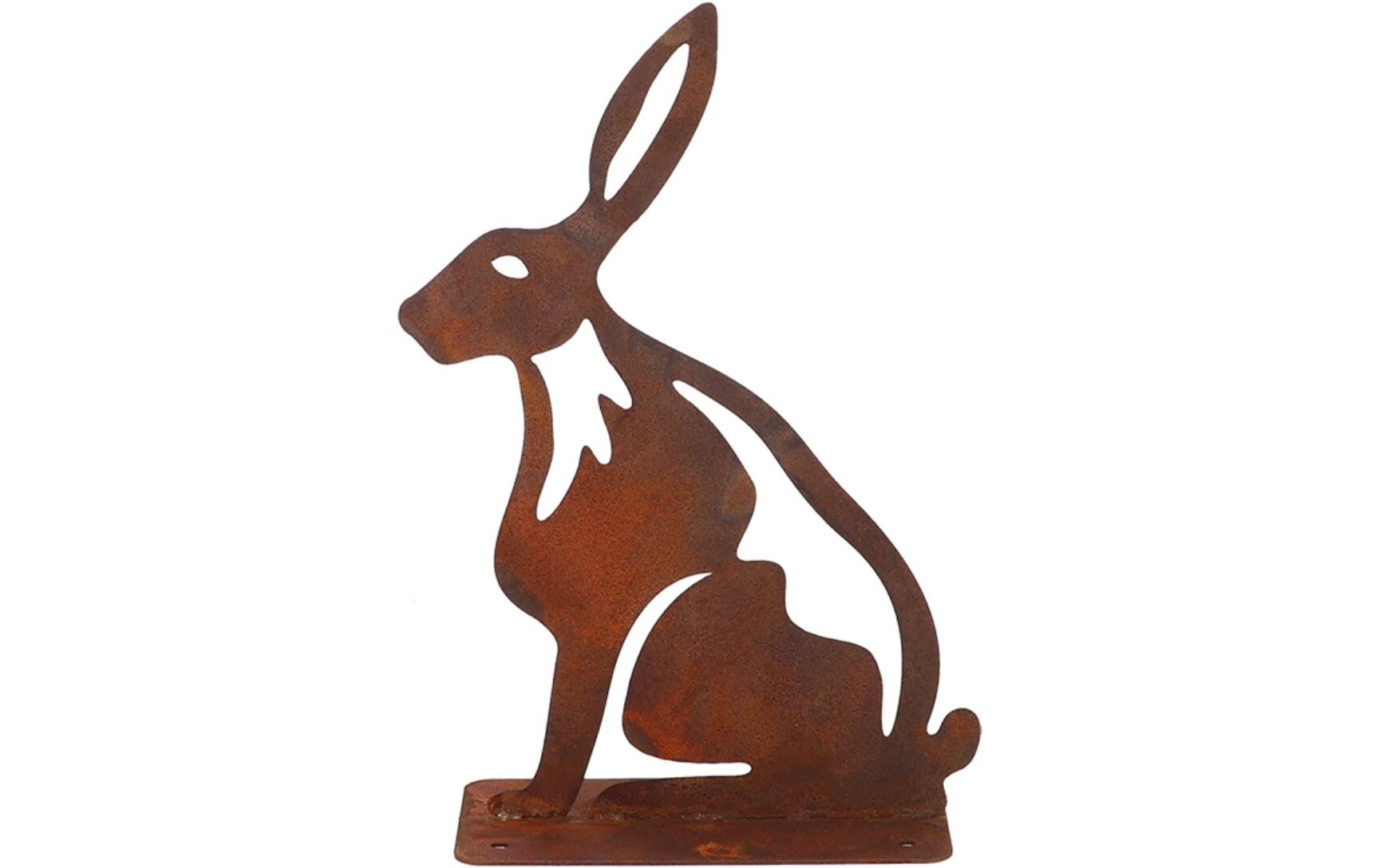 Dekofigur Hase RostbraunGartendekoration