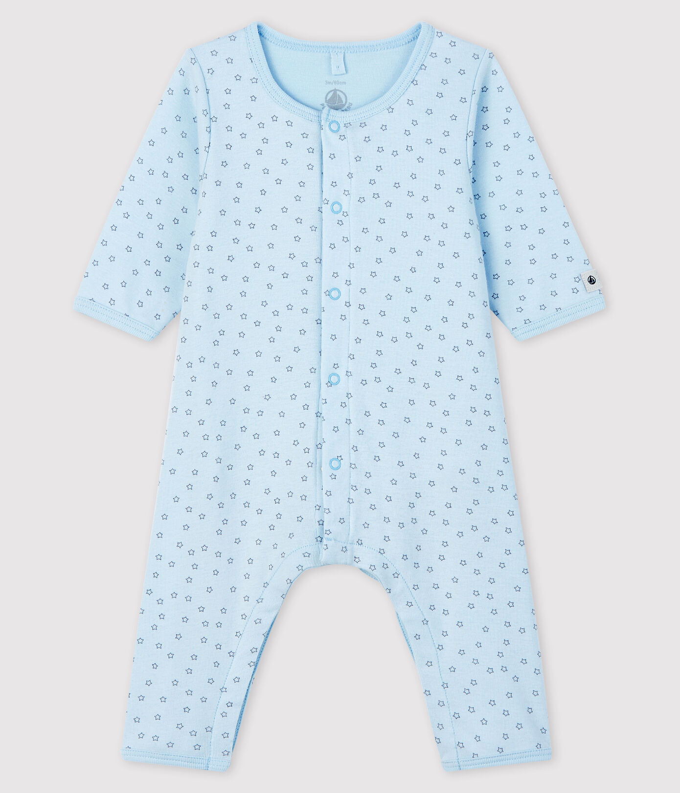 Bodyjama sans pieds étoiles bébé garçon en coton biologique