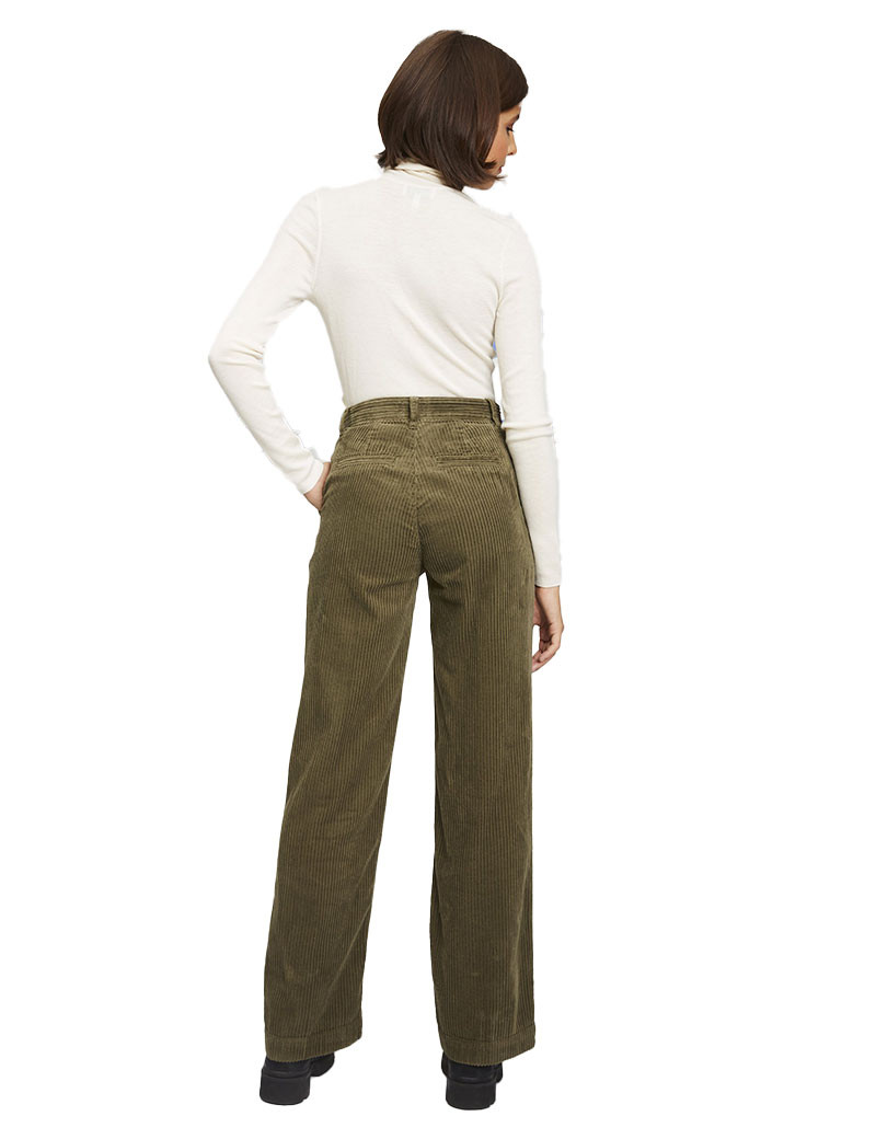 LAB DIP PANTALON JOHN TRENDY EN VELOURS CÔTELÉ VERT
