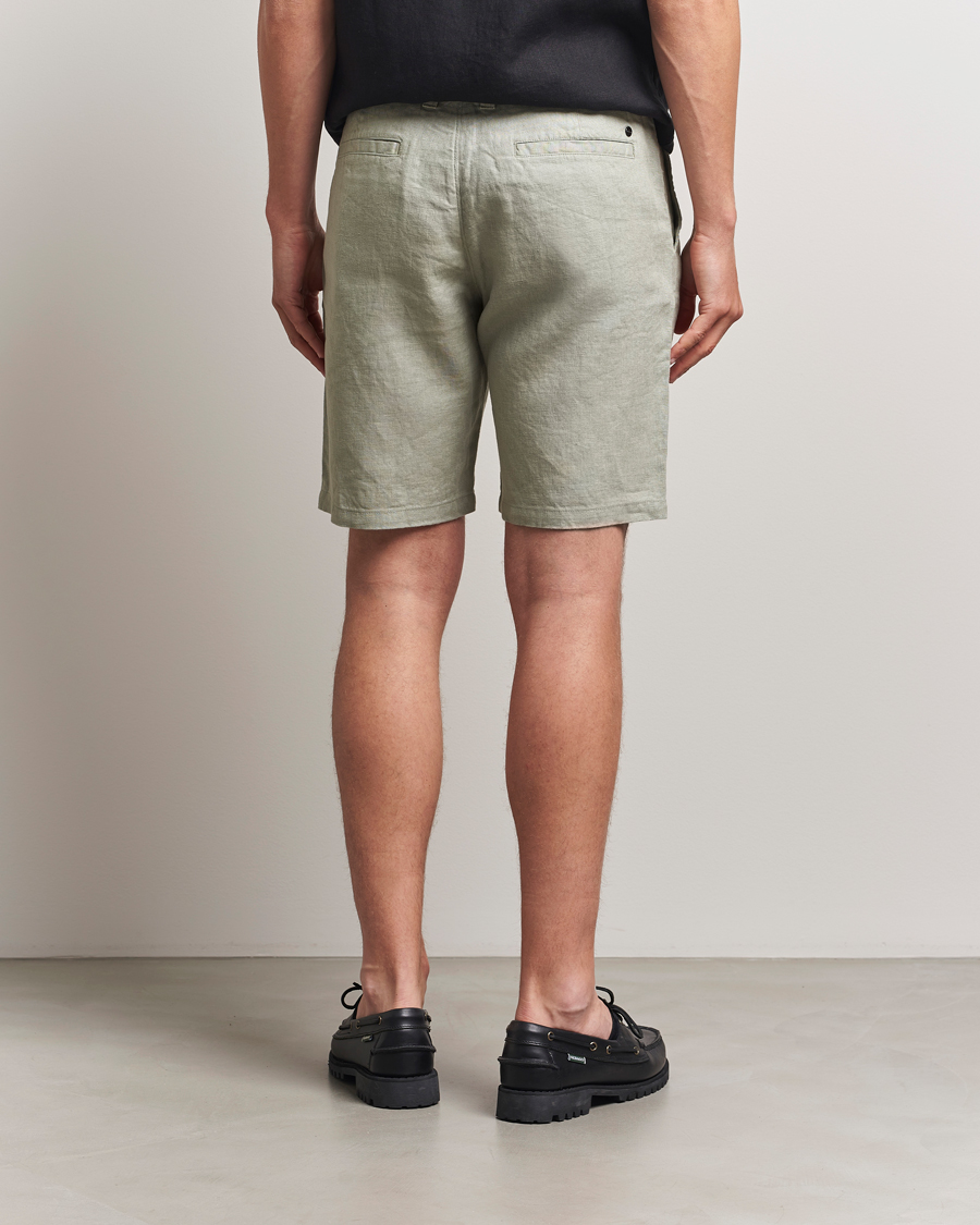 NN07 Crown Linen Shorts Sage Green