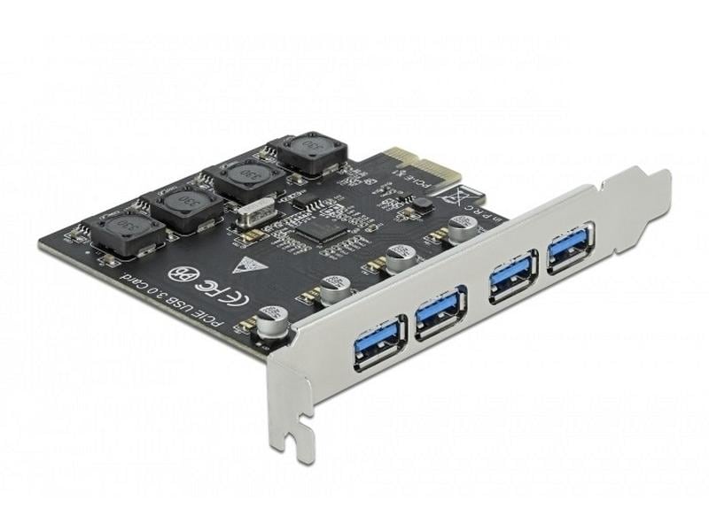 Delock PCI-Express-Karte 90509 USB 3.0 - 4x USB-A PCIe-Schnittstellenkarte mit vier USB-A-Ports
