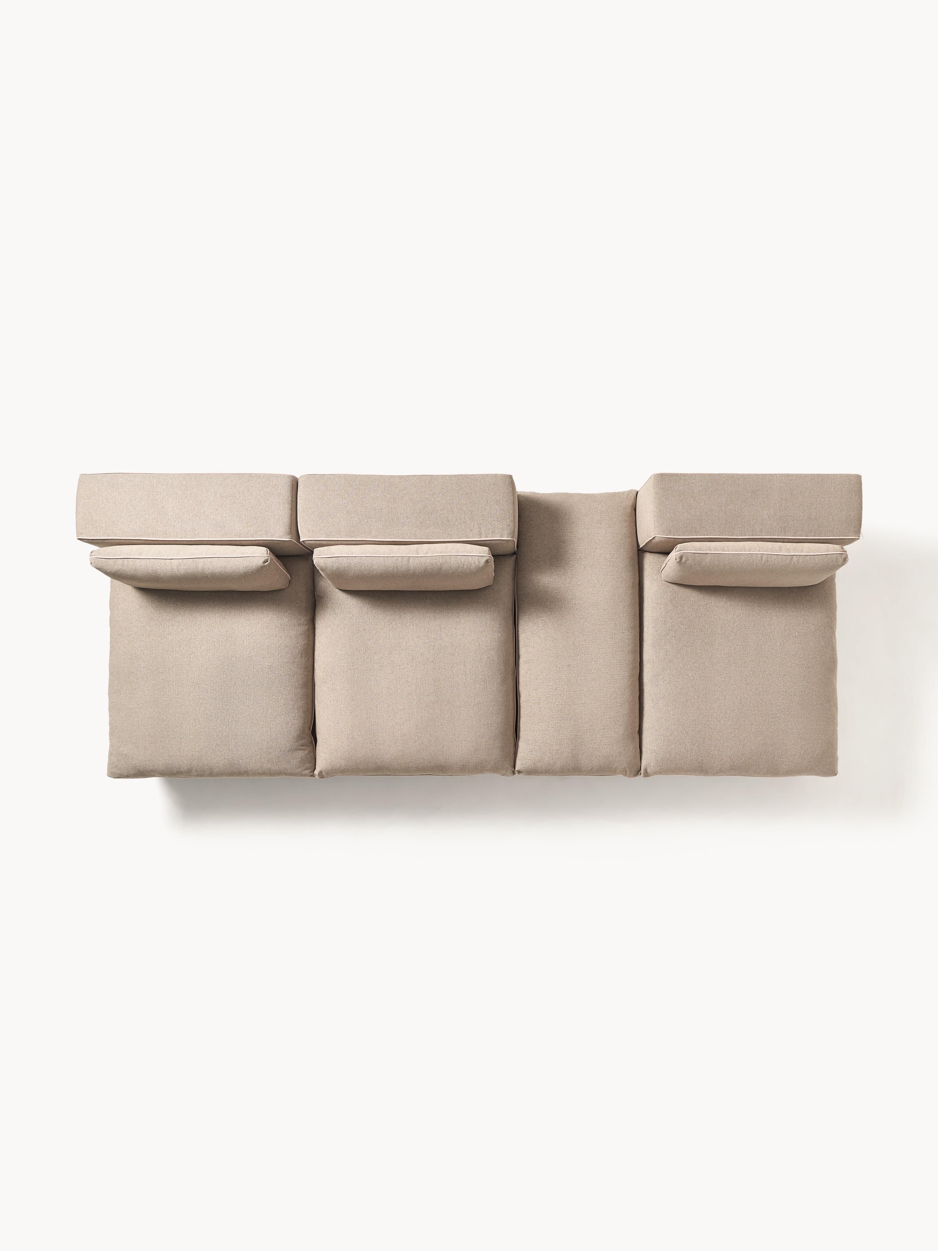 Modulaire XL-bank Felix (3-zits) met poef