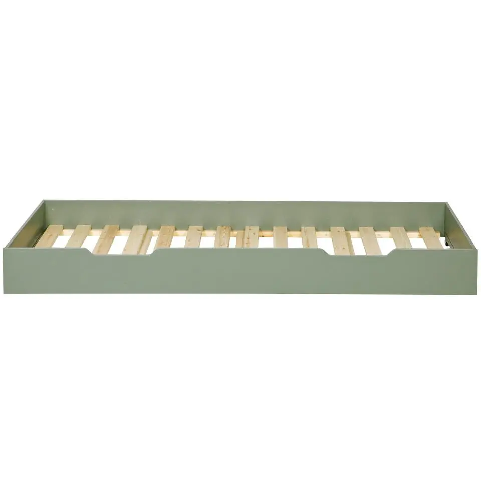 WOOOD Nikki Bedbank Incl Bedlade - Grenen - Groen - 208x100