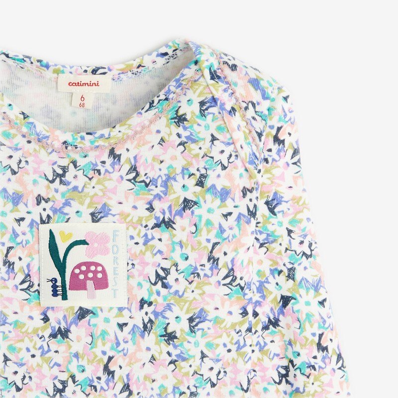 Body bébé fille semis fleuris blanc Catimini Blanc