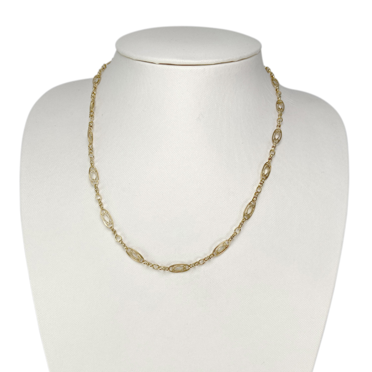 Collier d'occasion or 750 jaune maille fantaisie 46 cm