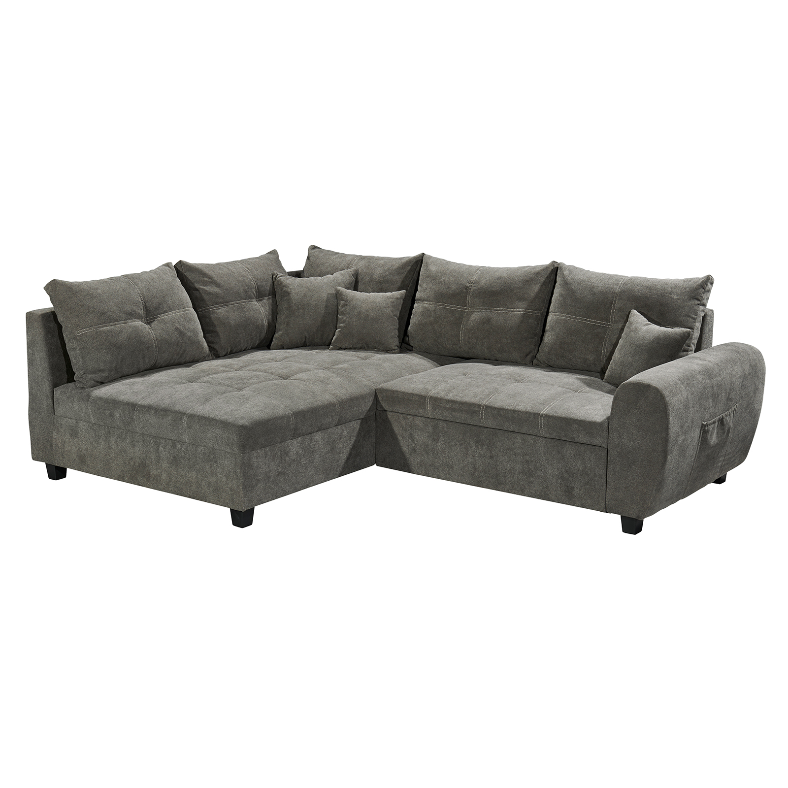 Ecksofa - stone - Liegefunktion - Recamiere links