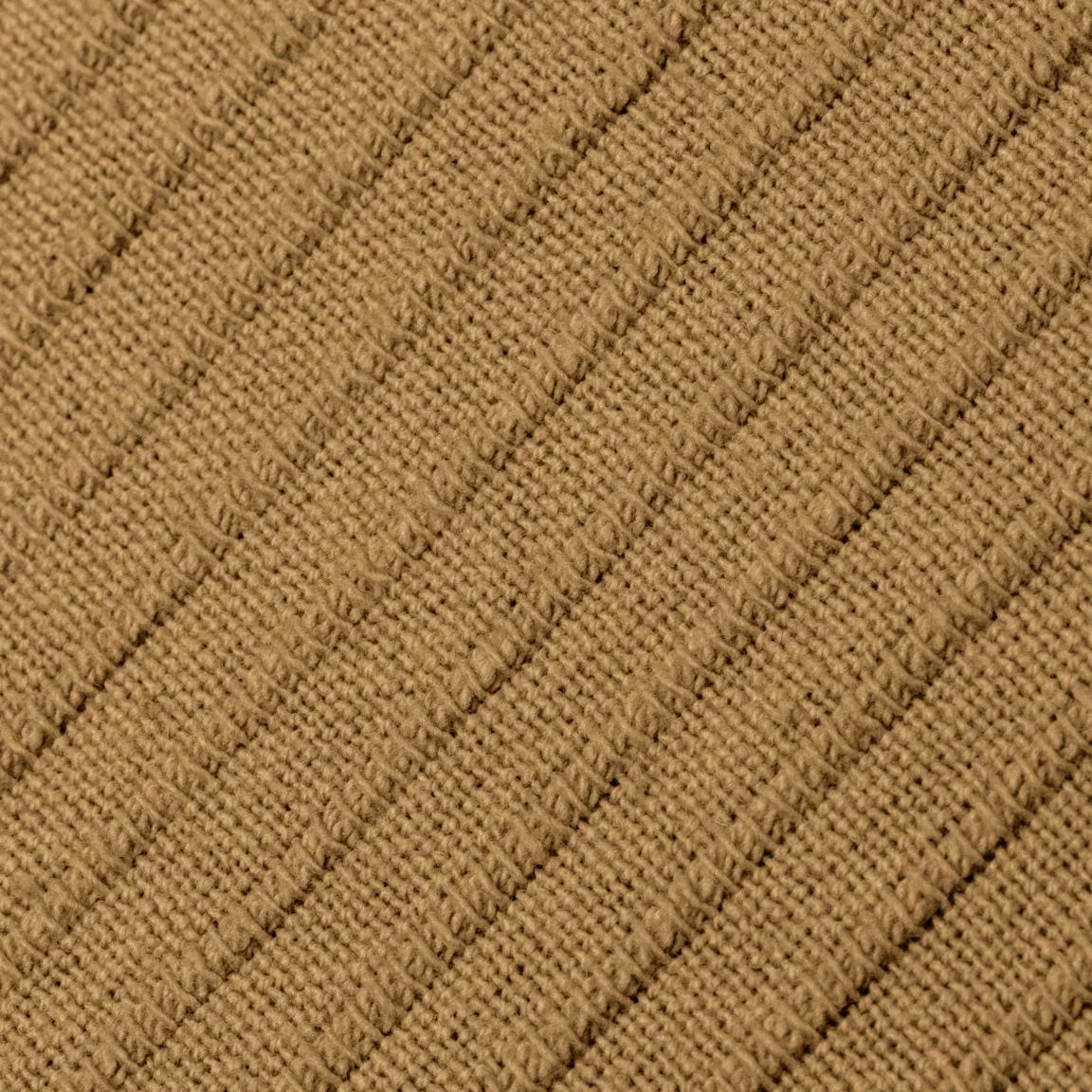 Housse de coussin carrée coton tissé (40 x 40 cm) Léa Camel