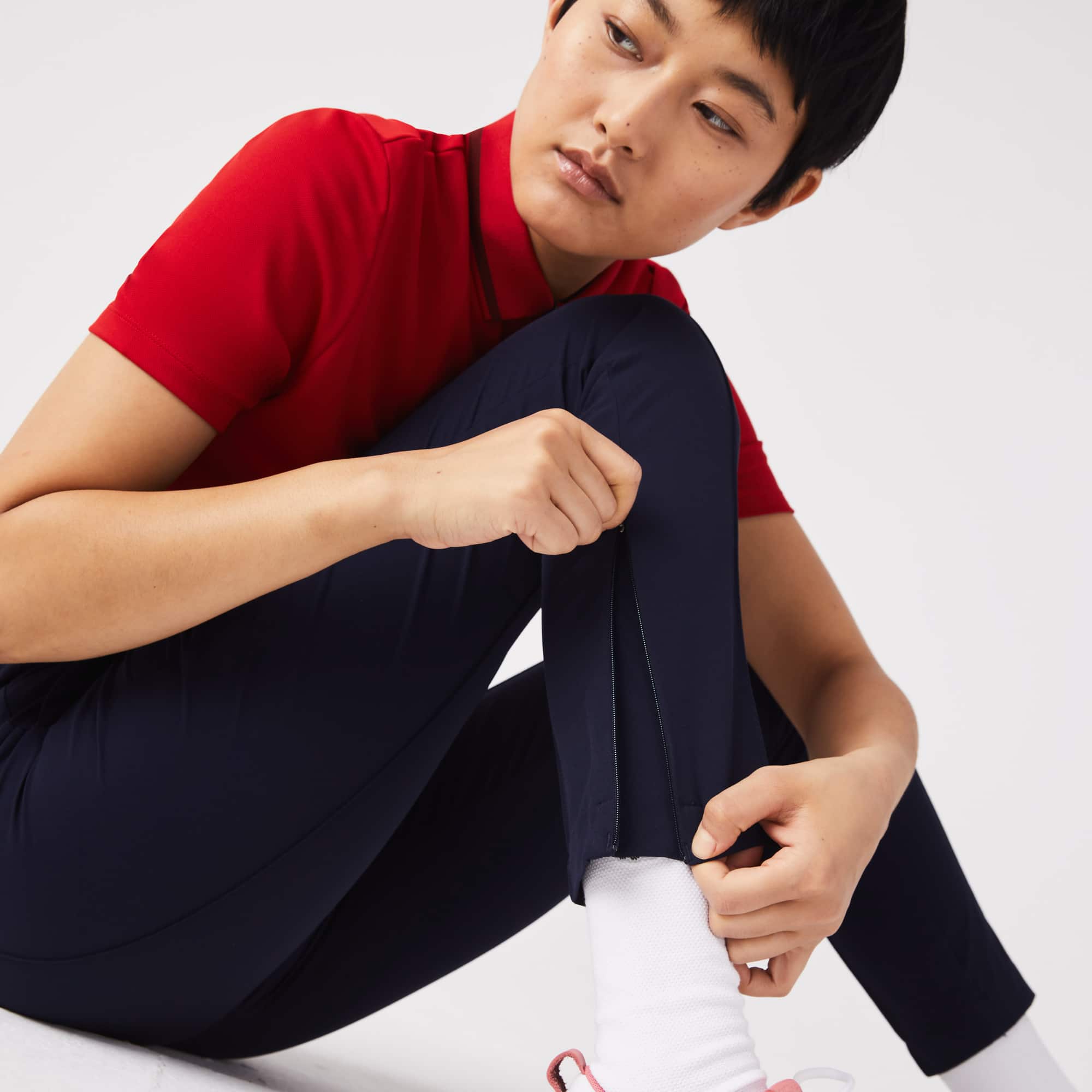 Pantalon femme Golf Lacoste SPORT en taffetas extensible ultra-dry Pantalons & Shorts - Bleu - Lacoste - Femme