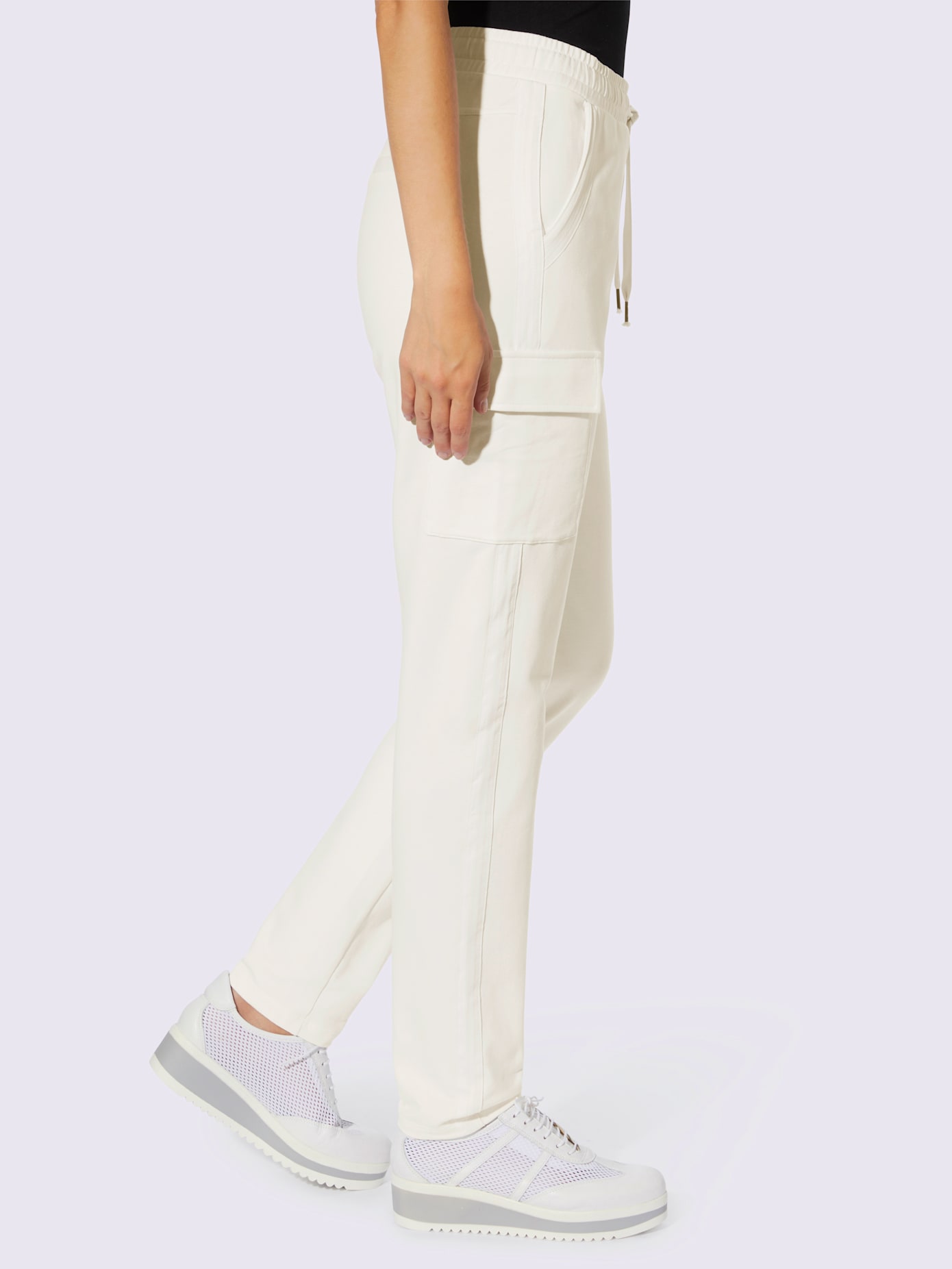 Pantalon en jersey coupe cargo décontractée