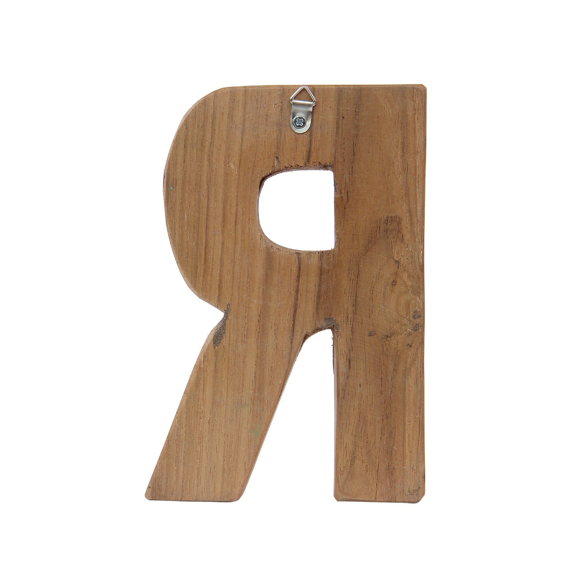 Holzbuchstabe 'R', mehrfarbig, T 2,5 cm, B 13 cm, H 19 cm von fischer's lagerhaus
