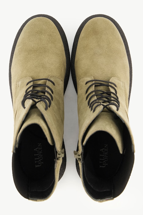 Leder-Stiefeletten, Elastikeinsatz, Wechselfußbbett, Weite H