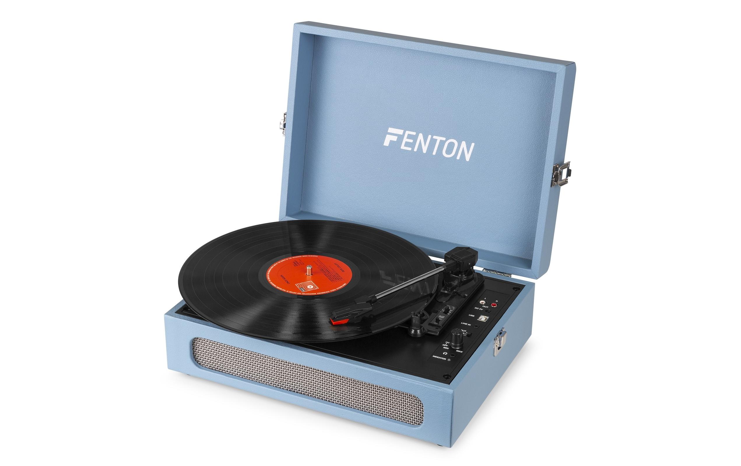 Plattenspieler mit Bluetooth RP118E BlauHochwertiger Plattenspieler im Kofferdesign