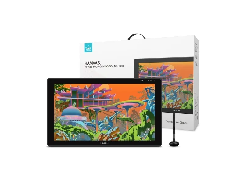 HUION Kamvas 22 Plus, Ledningsført, 476,64 x 268,11 mm, USB, 1 cm, Kuglepen, 0,3 mm