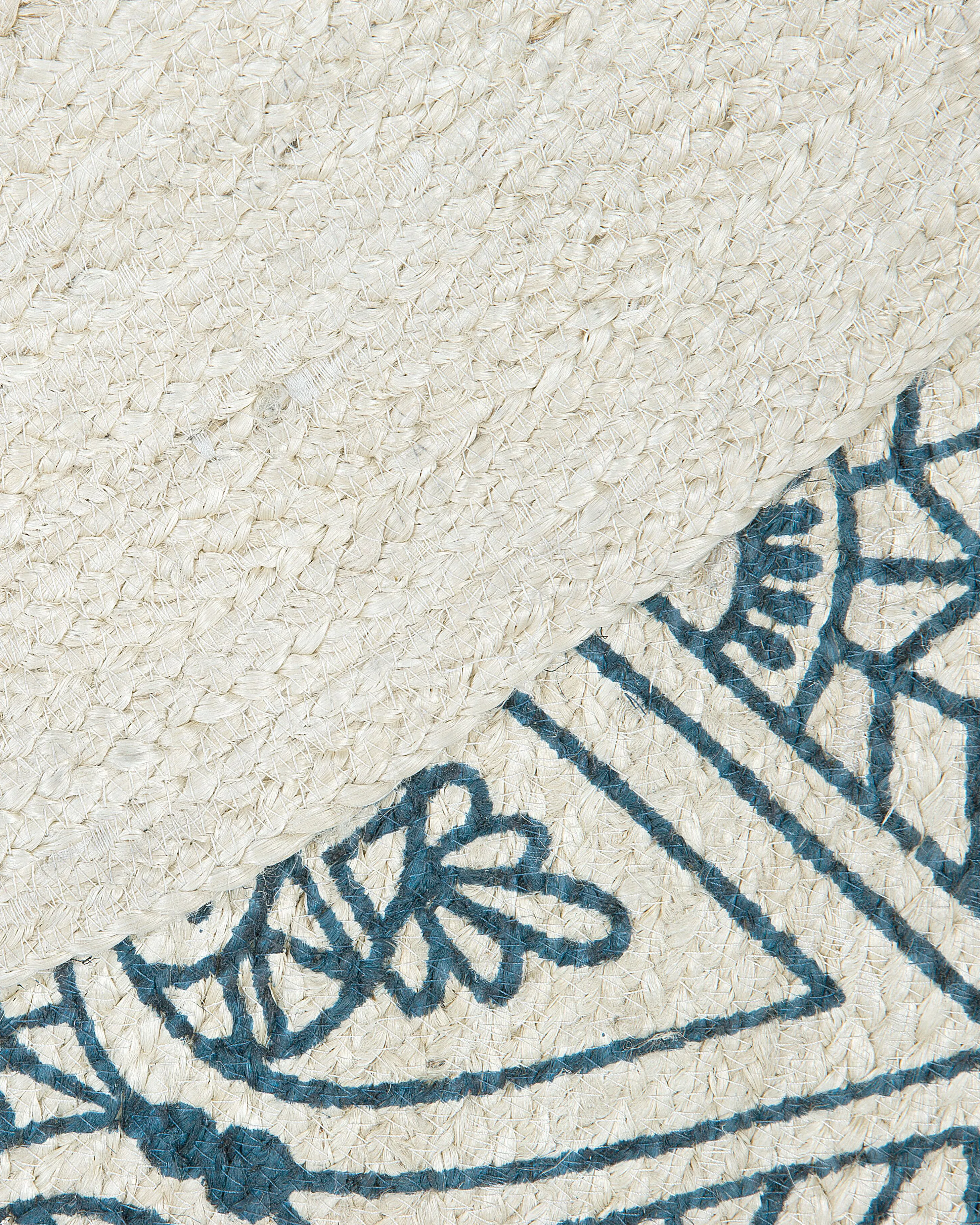 Vloerkleed ANADERE Blauw ø 120 cm Jute