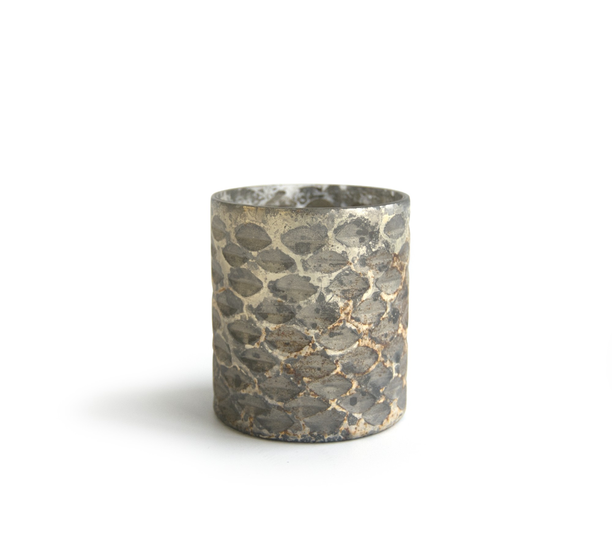 Teelichthalter 'Votive S', antik silber, Ø 7 cm, H 8 cm von fischer's lagerhaus