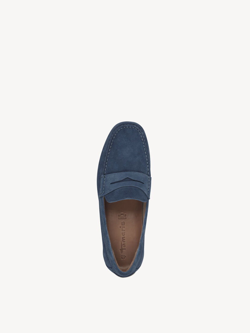 Leren Instappers - blauw