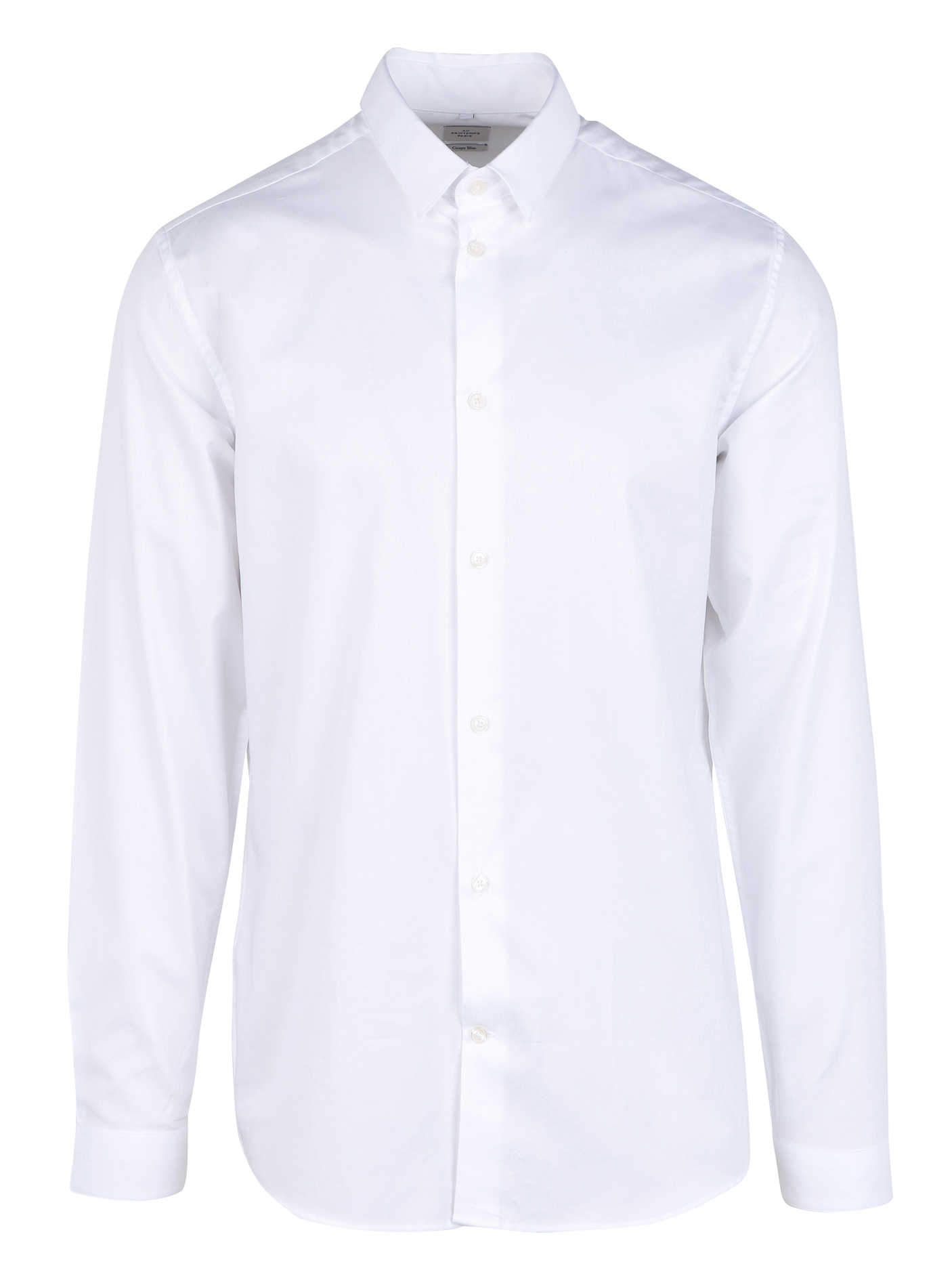 LAAVE - Chemise col classique slim-fit en coton | Blanc