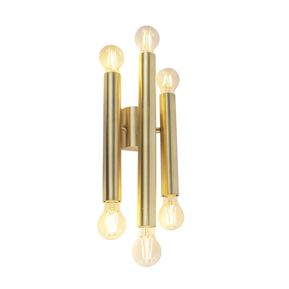 Qazqa wandlampen tubi goudkleurig e27