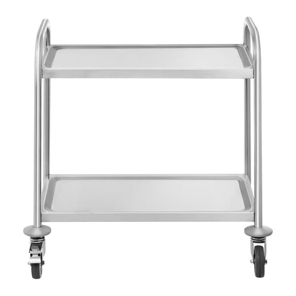 Serveringsvogn, 2 hyller, rustfritt stål, opptil 150 kg