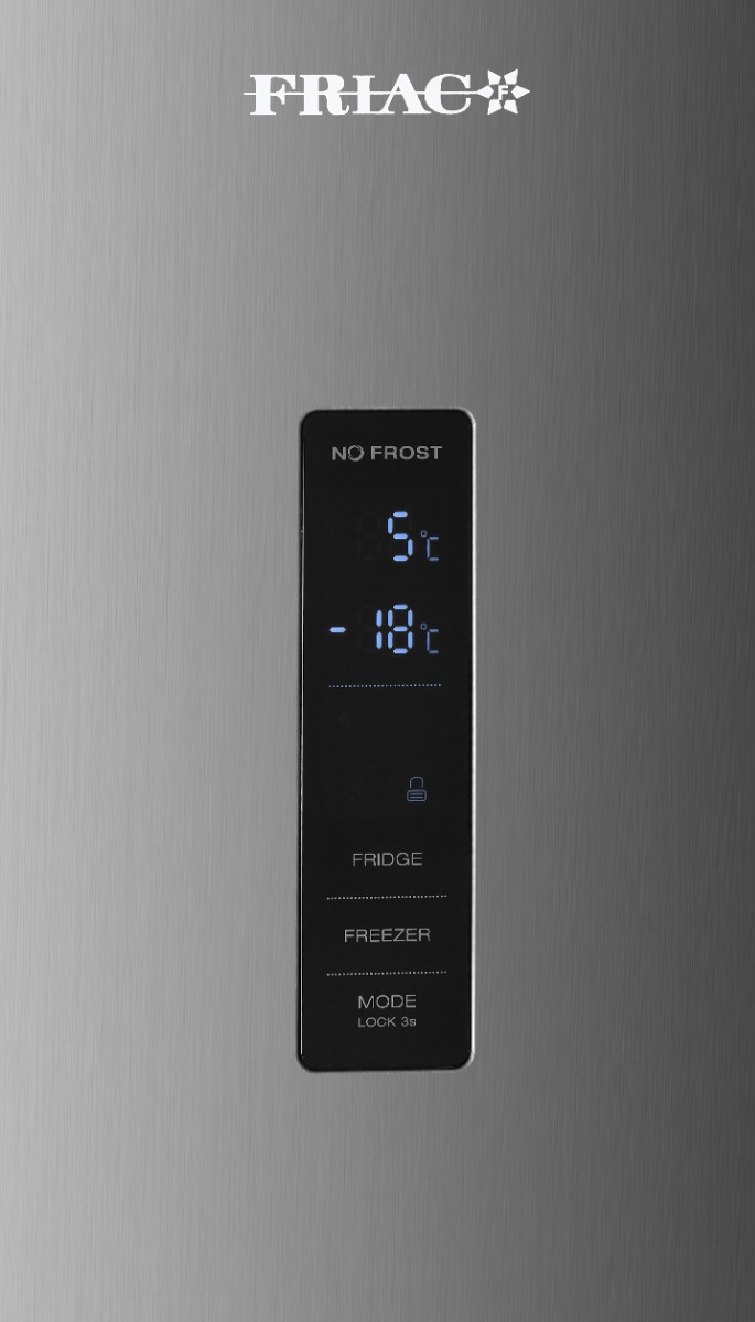 Friac UD3604IXNF Koel-vriescombinatie 347 L Inox No Frost