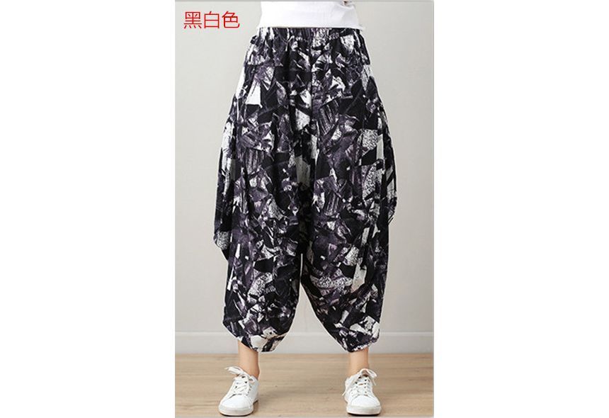 Lewwe - Harembroek met elastische taille en print