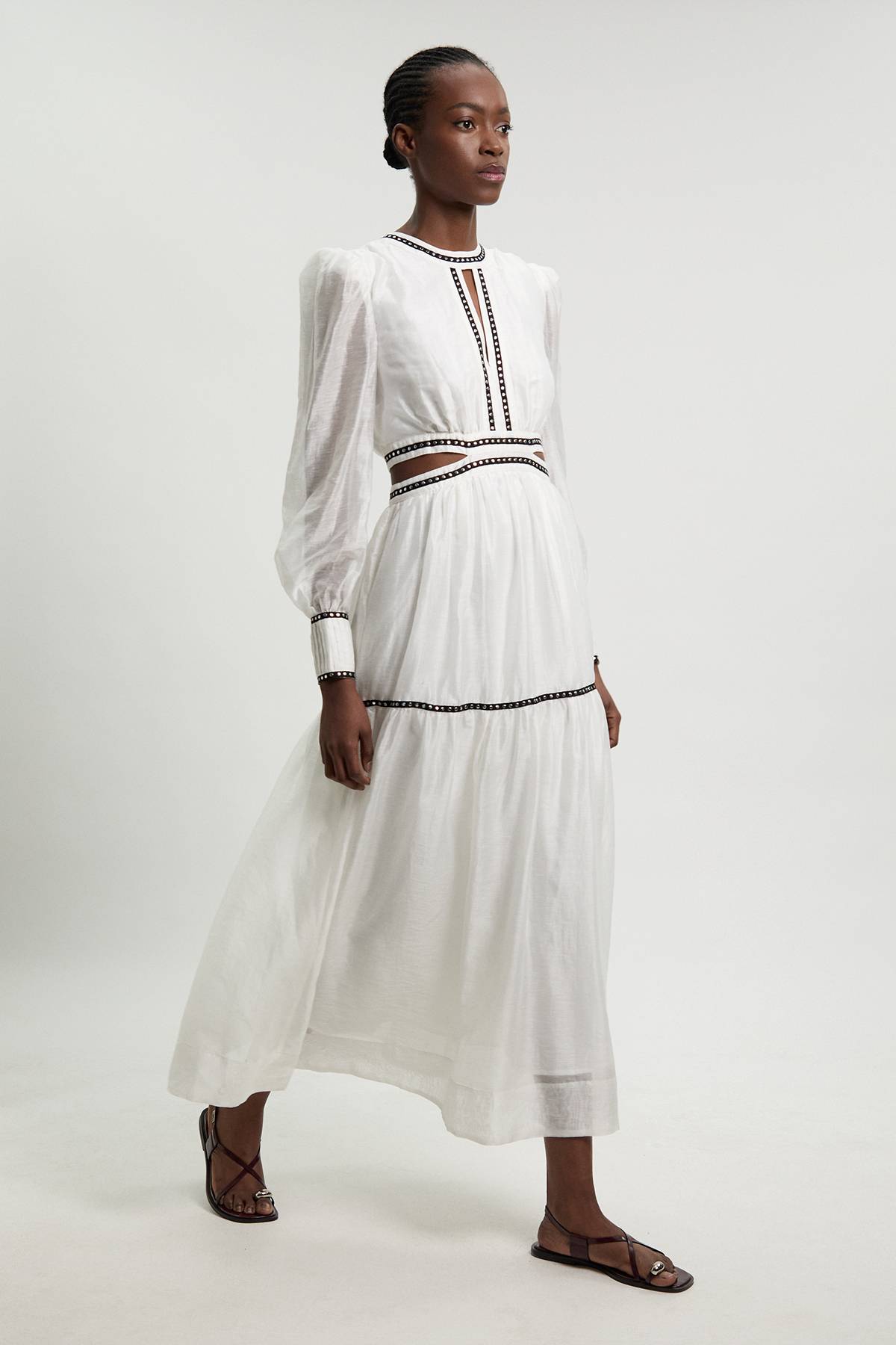 KarenMillen Robe Longue À Détails Cloutés