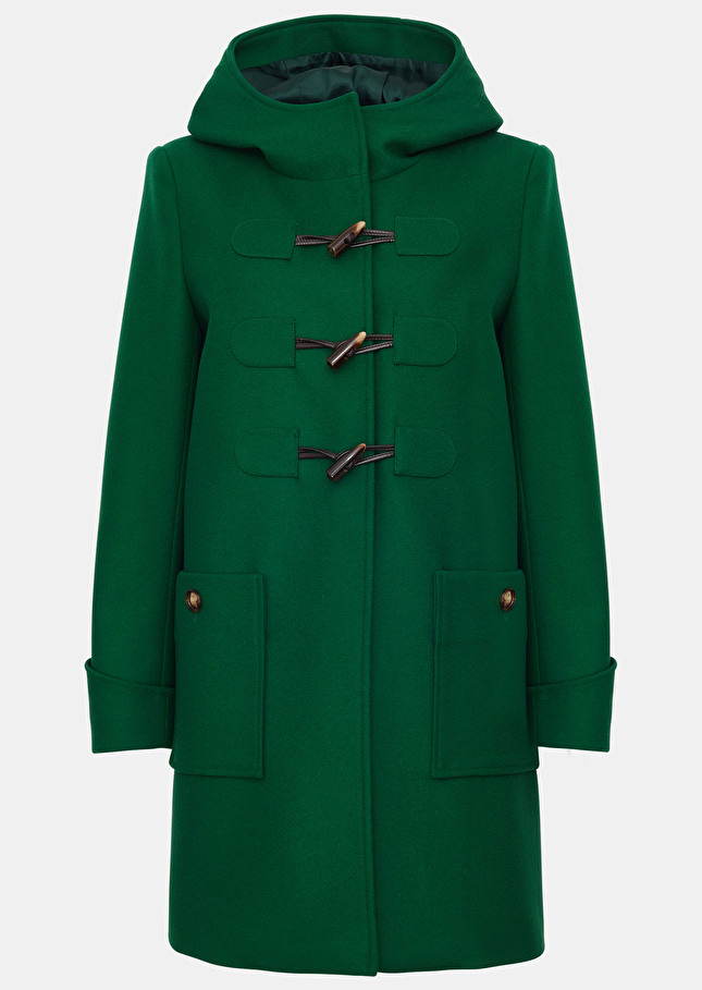 Manteau Manoellivert en velours de laine