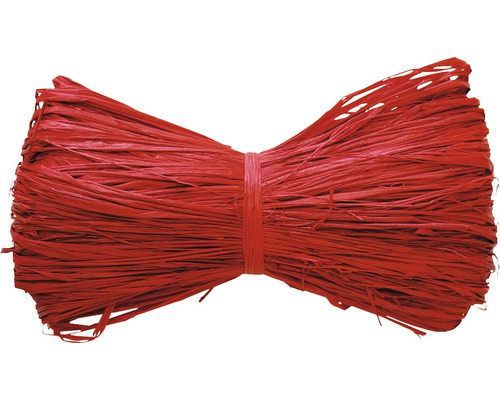 Losse bundel raffia, 50 g, rood
