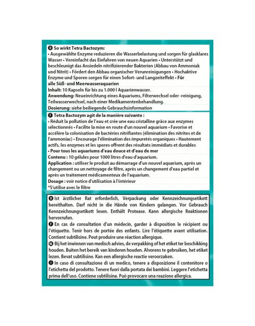 Tetra Aqua Bactozym - Waterverbeteraars - 10 stuks
