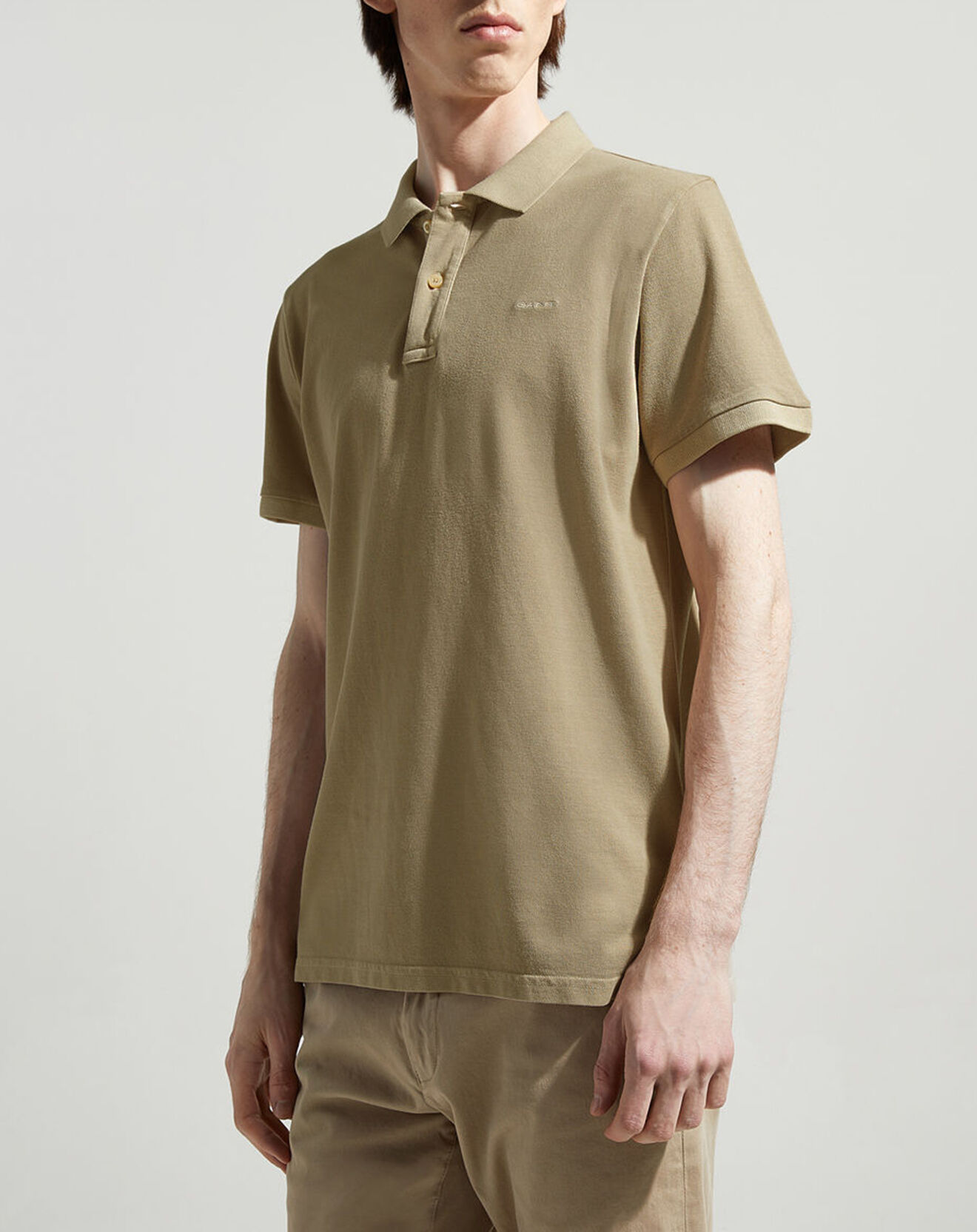 Gant Polo Regular Fit uni Piqué beige