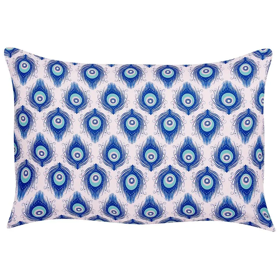 CERIANA - Tuinkussen set van 2 - Blauw/Roze - 40 x 60 cm - Polyester