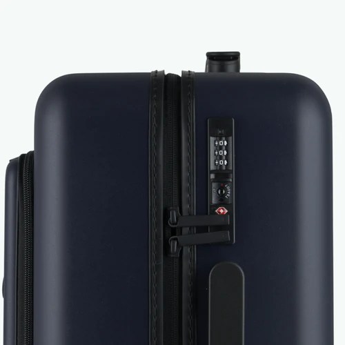 Valise rigide 4 roues CDG Pochette unie bleu marine