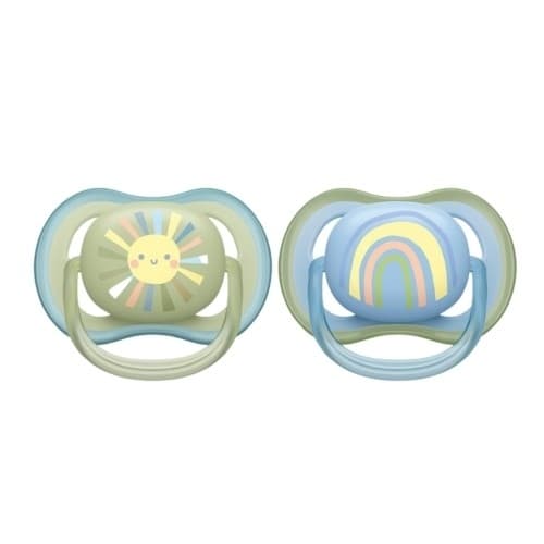 Philips Avent SCF085/58 Ultra Air-sutter 0-6 måneder, 2 stk, sol