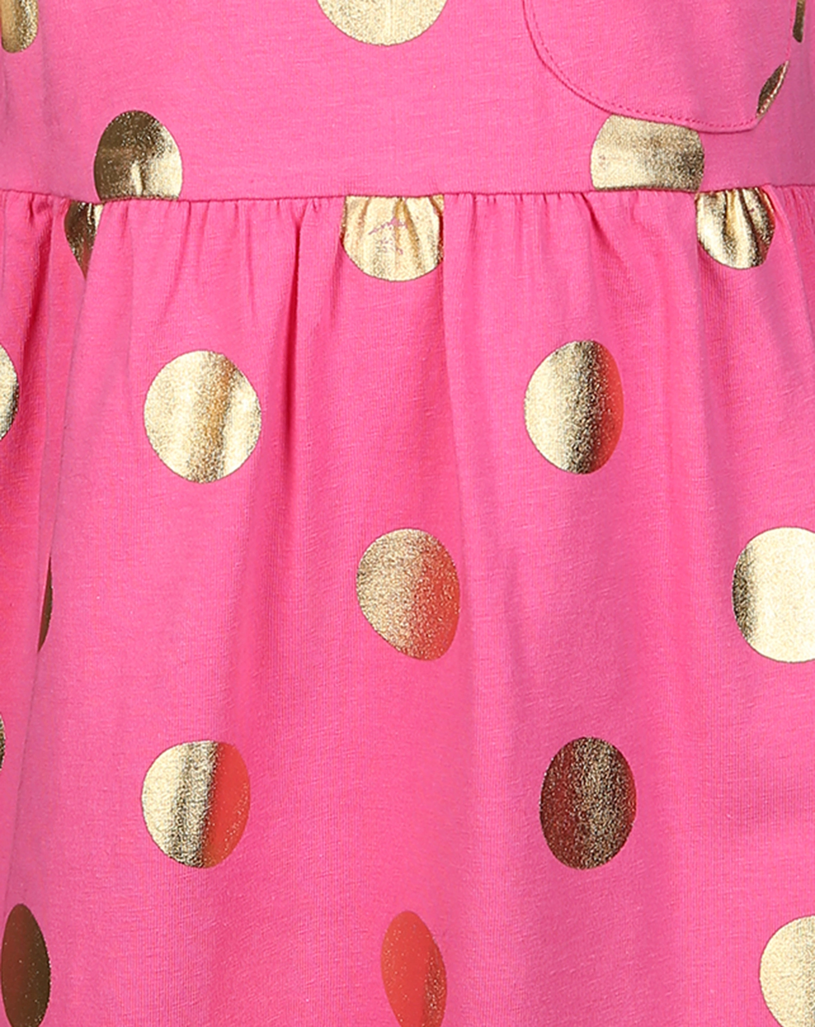 Kurzarm-Kleid PUNKTE in pink