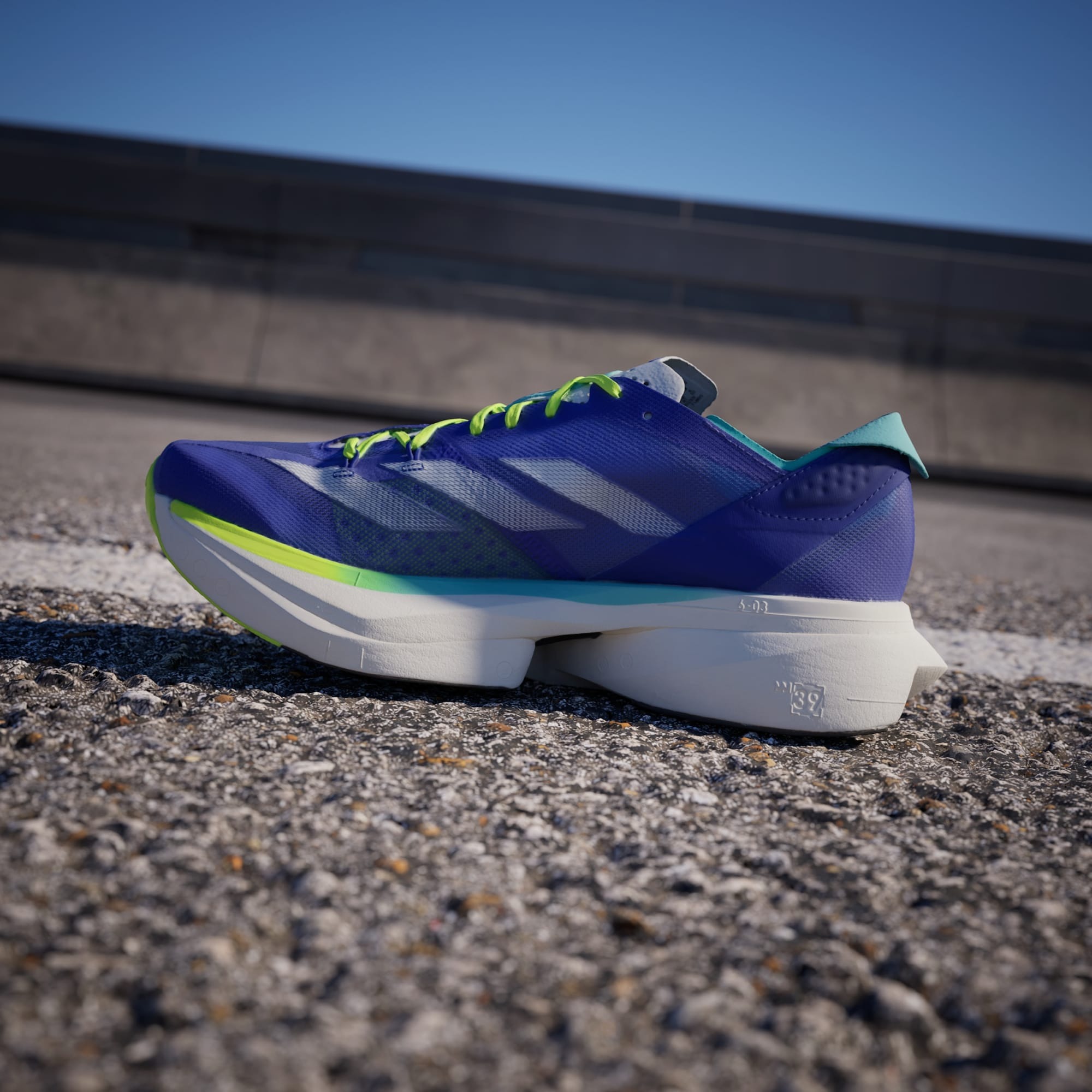 Adizero Adios Pro 3 Herre Cobalt Blue/Zero Metalic/Lucid Lemon