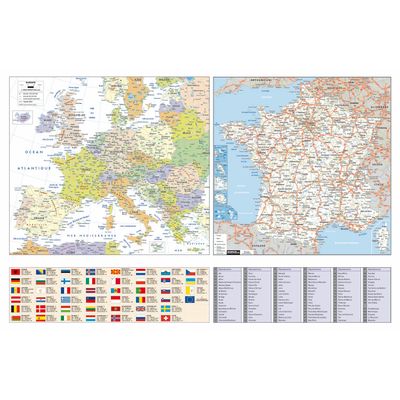 Quo Vadis Arc en Ciel - Calendrier horizontal 12 mois sur 1 face - 43 x 65 cm
