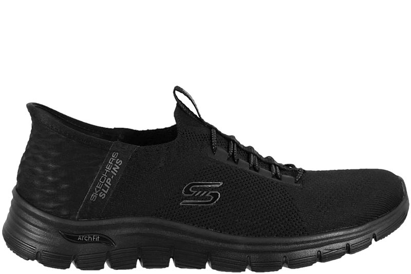 SKECHERS ARCH FIT VISTA ASPIRATION - SLIP INS BLACK SNEAKER