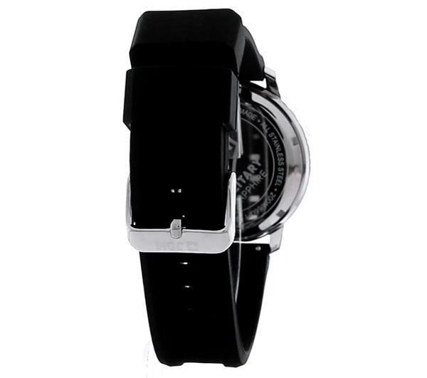 JDM Military Mens Tango Black Silicone Green Dial Watch