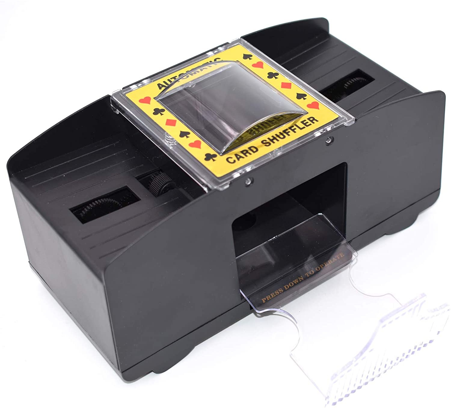 Automatische 2 Deck Spielkarten Mischmaschine Card Shuffler (Batteriebetrieben) - Schwarz