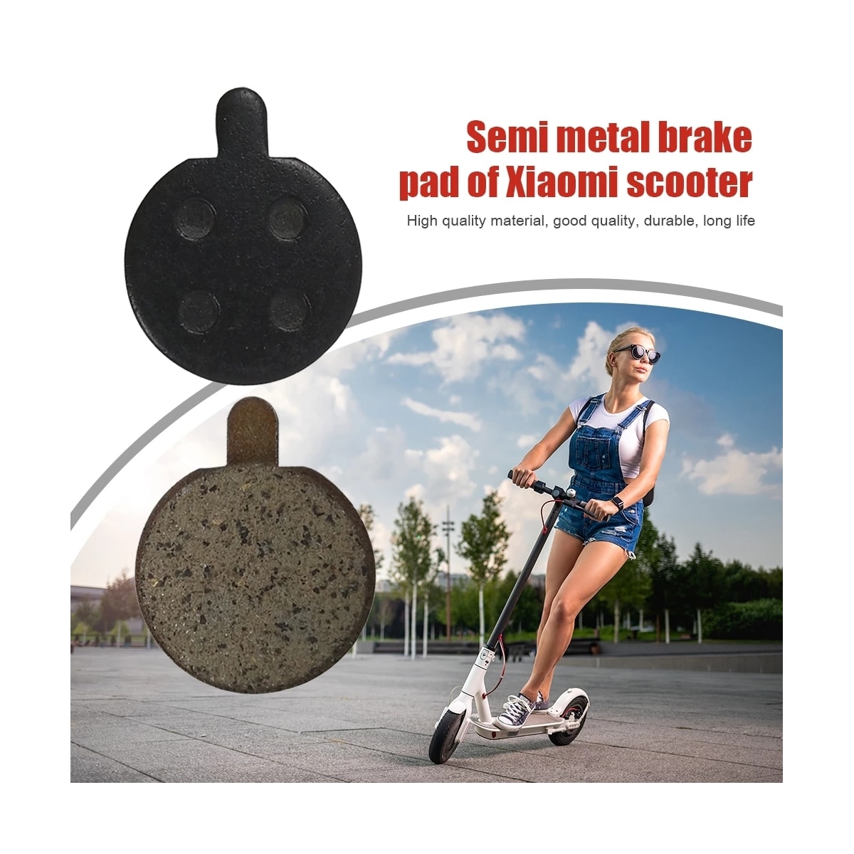 2 skivebremseklosser til Xiaomi M365 Pro Sort