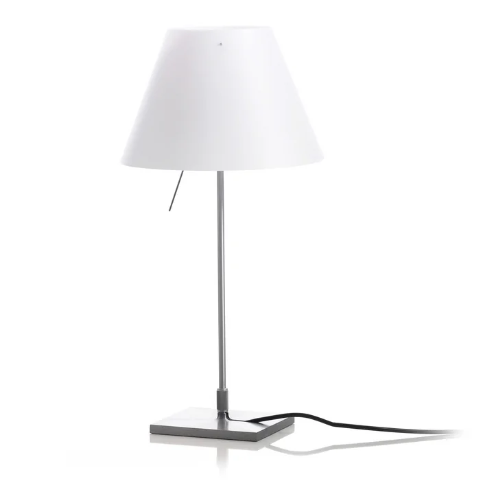 Luceplan - Costanzina Tischleuchte D13pic. Komplett, Aluminium / weiss