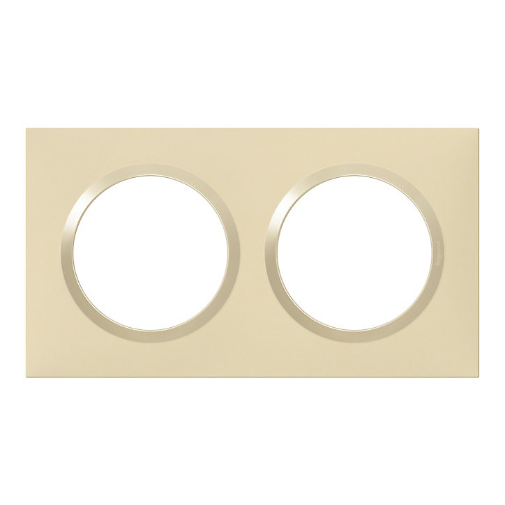 Plaque de finition double Legrand Dooxie Beige