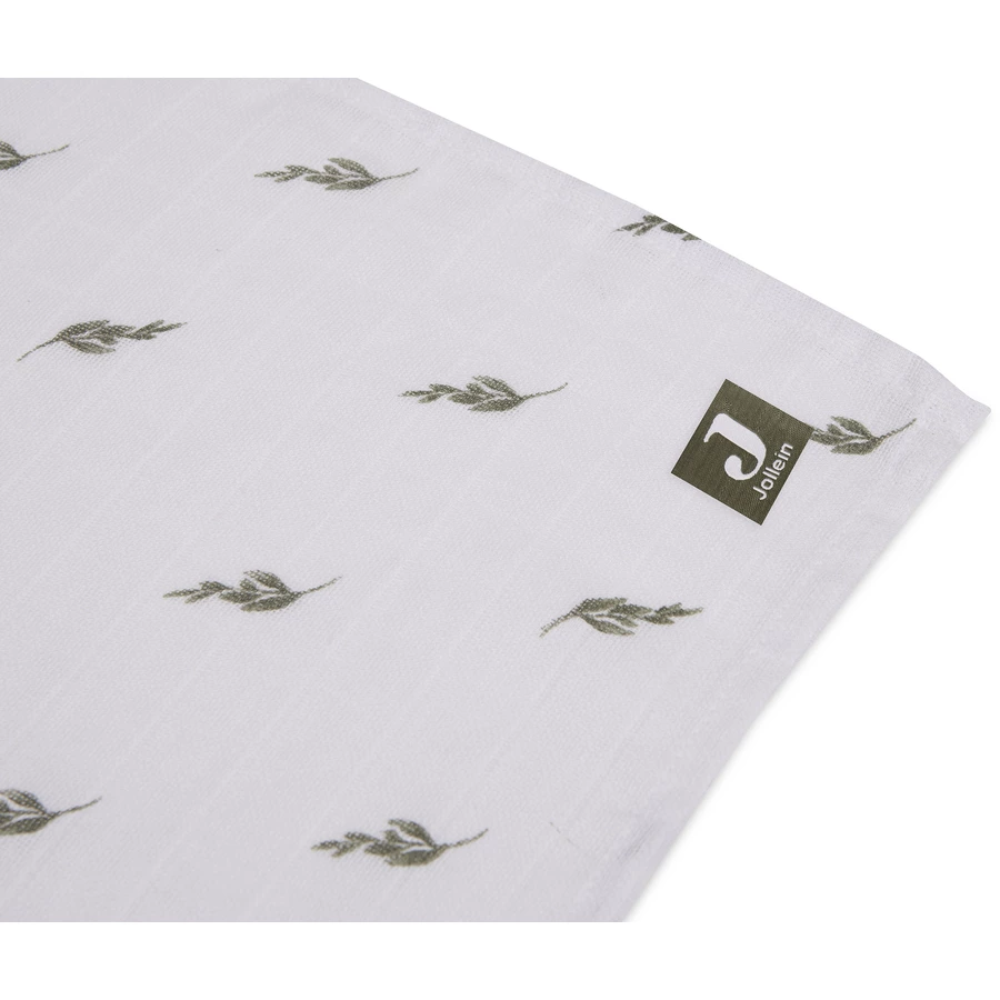 jollein Schmusedecke Musselin 115x115 cm Olive - Leaf Green