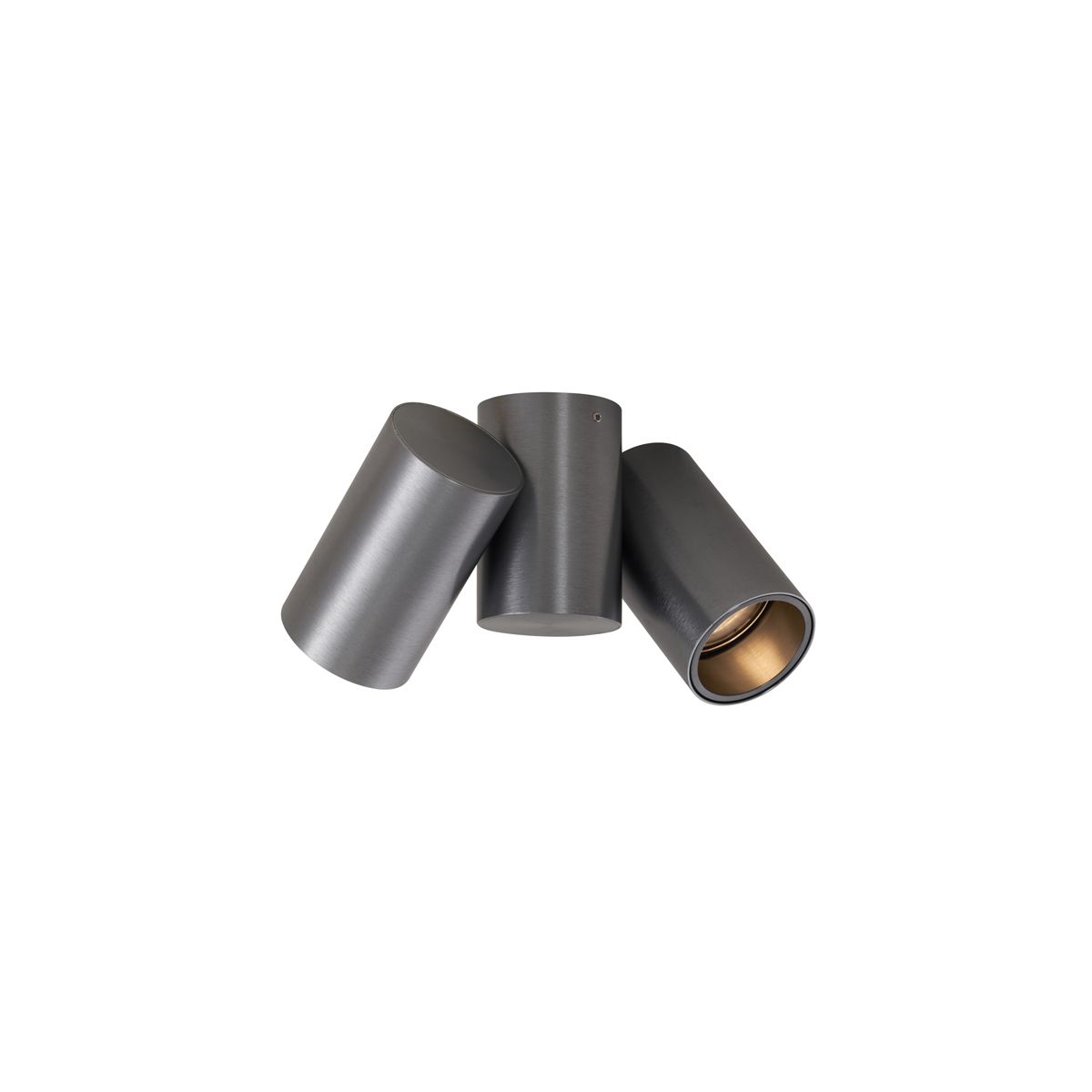 Design opbouwspot gunmetal GU10 50mm 2-lichts kantelbaar - Michael