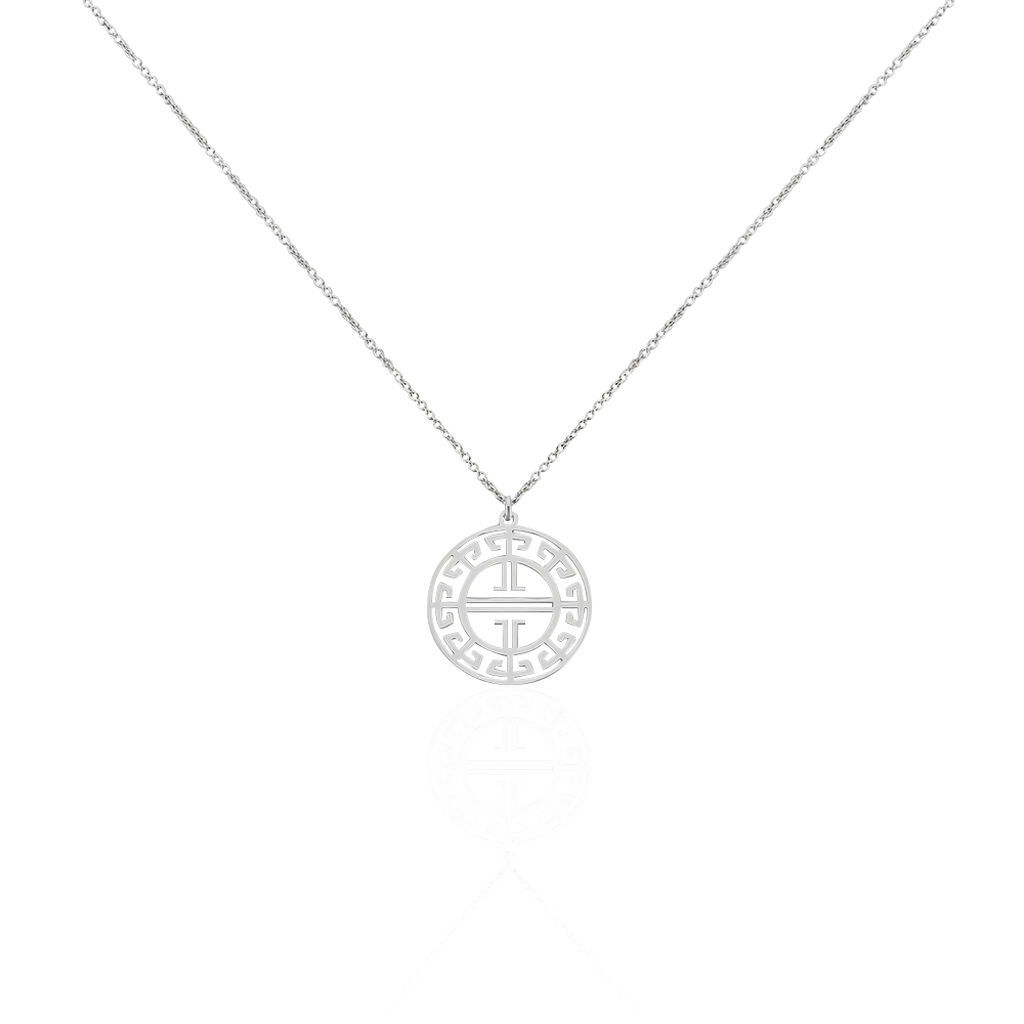 Collier Zelina Argent Blanc