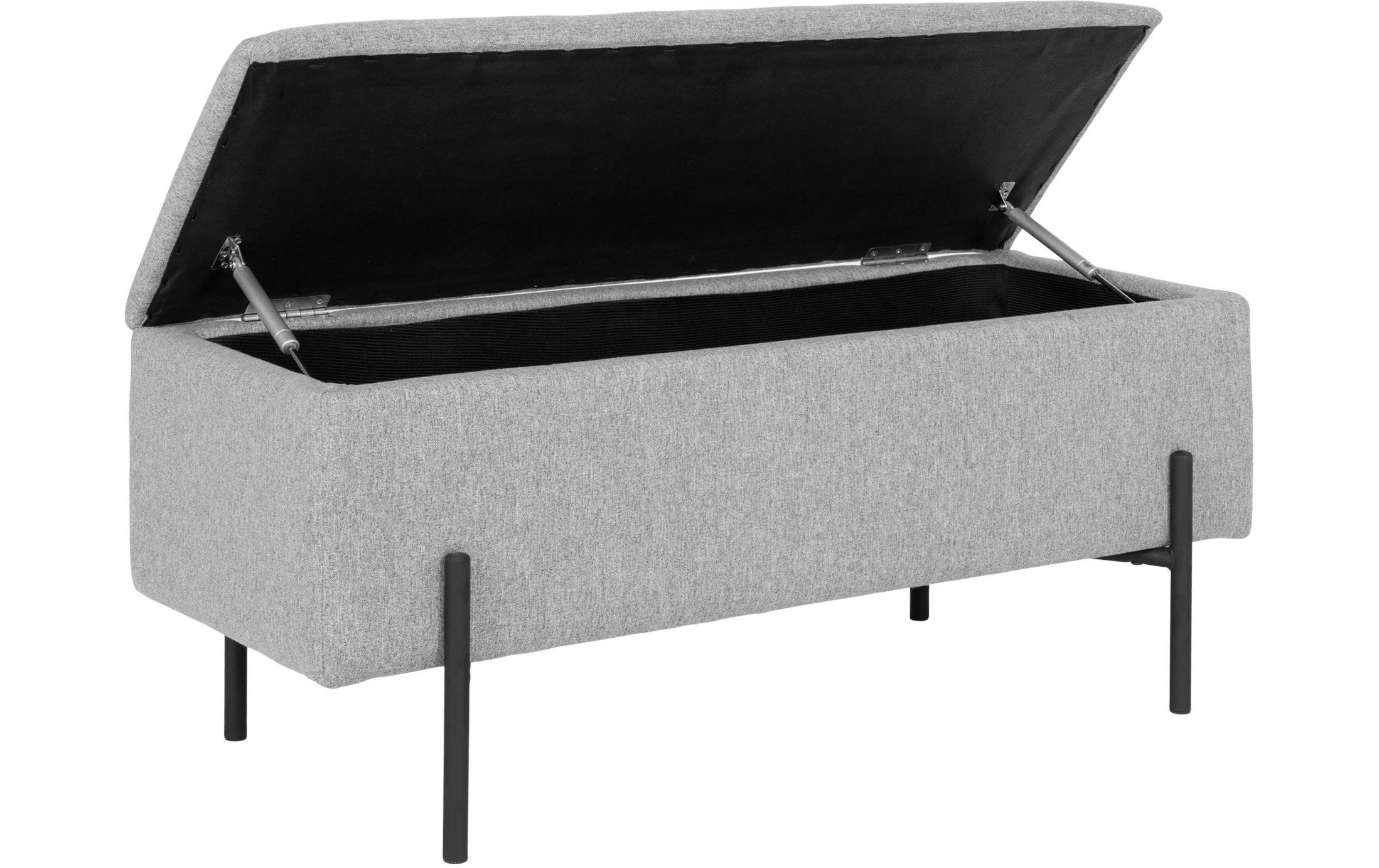Sitztruhe Watford 36.5 x 95 x 46 cm, Hellgrau<br>Sitzbank mit Stauraum
