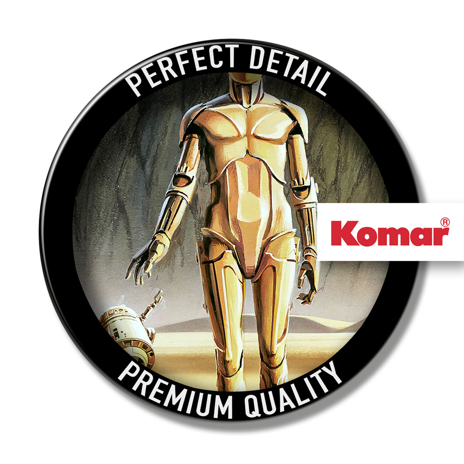 Vlies-Fototapete STAR WARS CLASSIC RMQ DROIDS - gelb-braun - 500x250 cm