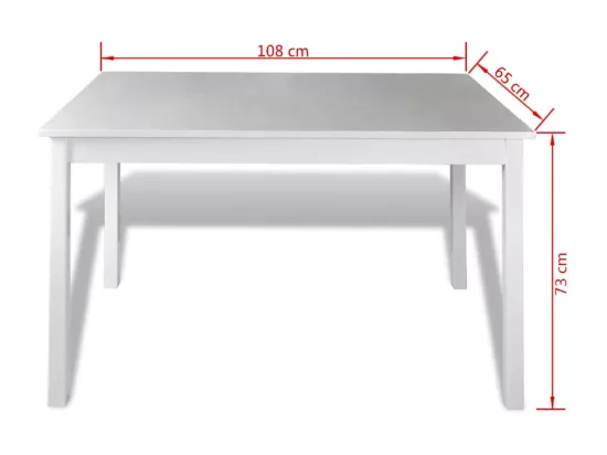 Ensemble de salle à manger 5 pcs Blanc