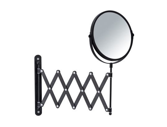 WENKO - Miroir mural à bras télescopique - noir
