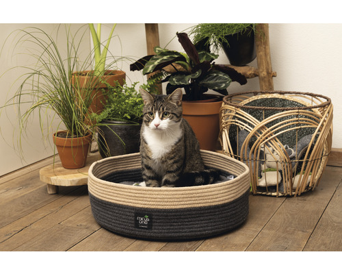 Kattenbed beeztees Minus one Xana donkergrijs bruin 45 x 14 cm
